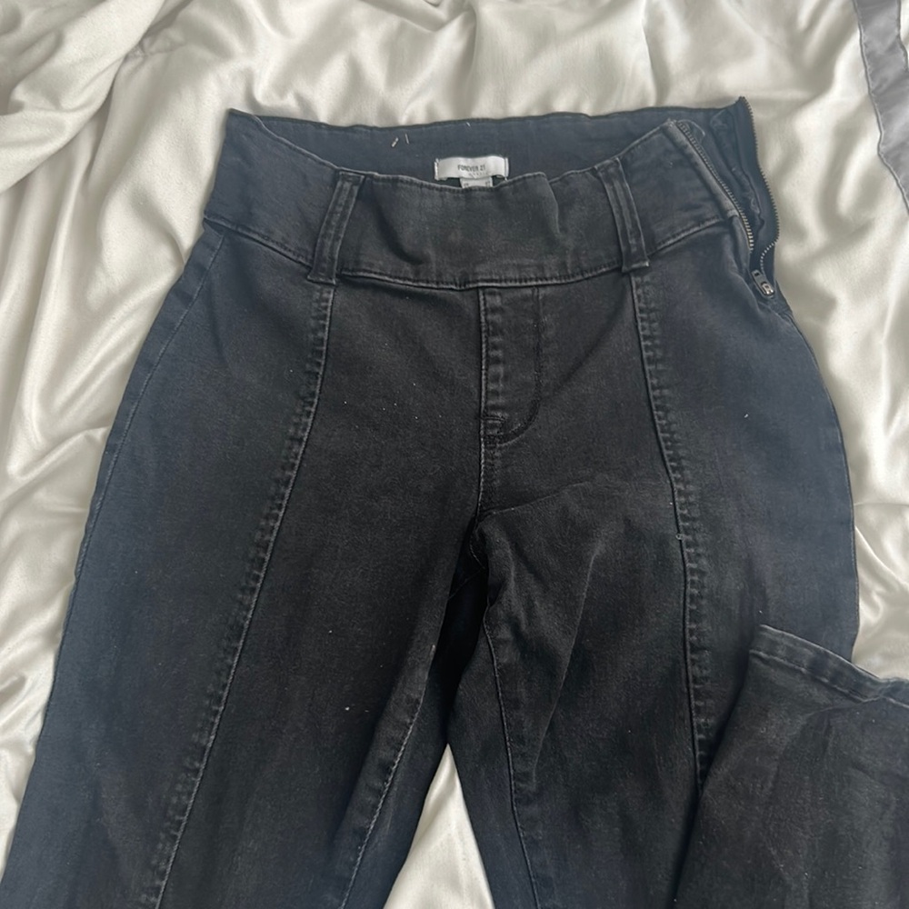 High waisted black jeans